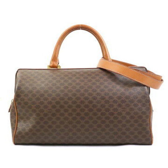 Celine Macadam Leather Shoulder Bag brown - Picture 1 of 4